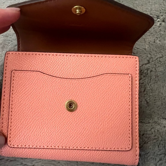 Pink and dark green wallet by Coach - Picture 2 of 7